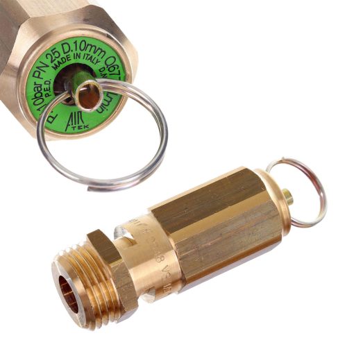 Biztonsági szelep kompresszorhoz 1/2" menetes csatlakozással 10 Bar - Air Tek