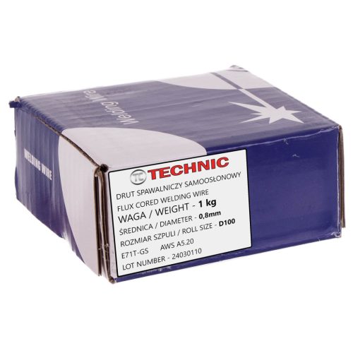 Önárnyékoló hegesztő huzal gázfolyamat nélküli hegesztéshez 0,8 mm, 1 kg - Flux E71T-GS Mig Mag D100 (porbeles huzal)