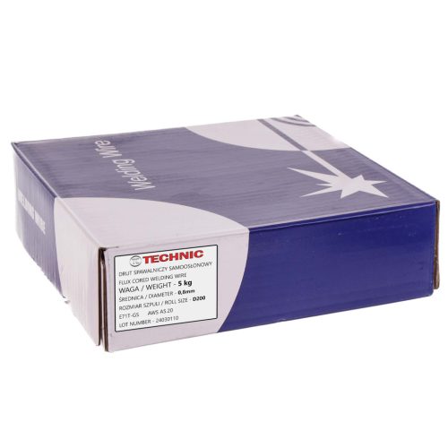 Önárnyékoló hegesztőhuzal 0,8 mm 5kg gázfolyamat nélküli hegesztéshez Flux E71T-GS MIG/MAG D200
