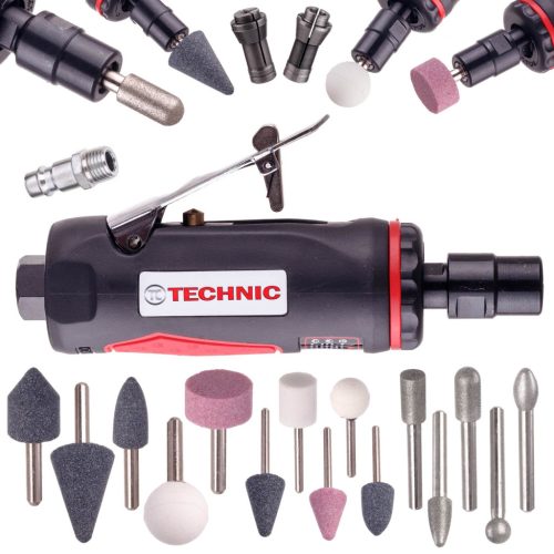 TC TECHNIC 6 mm-es Pneumatikus Mini Csiszoló + Kiegészítő Készlet
