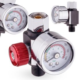   Nyomásszabályzó mérőórával festékpisztolyokhoz 1/4" menetes csatlakozással