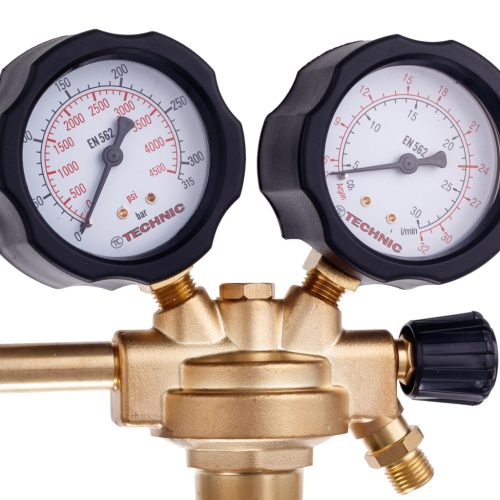 Reduktor manométerrel hegesztéshez és akváriumban való használathoz Argon és CO2 - MIG MAG TIG  hegesztéshez 0-200 Bar