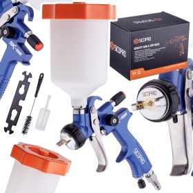   Professzionális LVMP Fényezőpisztoly 1,7 mm-es Fúvókával, 600 ml-es Tartállyal - SICO PRO SK-100