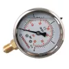 Manométer, nyomásmérő óra 63 mm átmérővel, 0-4 bar alsó csatlakozással 1/4" (glicerin csillapítással)