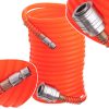 Spirál tömlő pneumatikus szerszámokhoz, eszközökhöz 5x8mm gyorscsatlakozókkal szerelve 8 bar