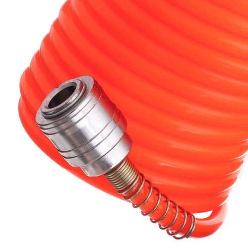 Spirál tömlő pneumatikus szerszámokhoz, eszközökhöz 5x8mm gyorscsatlakozókkal szerelve 8 bar