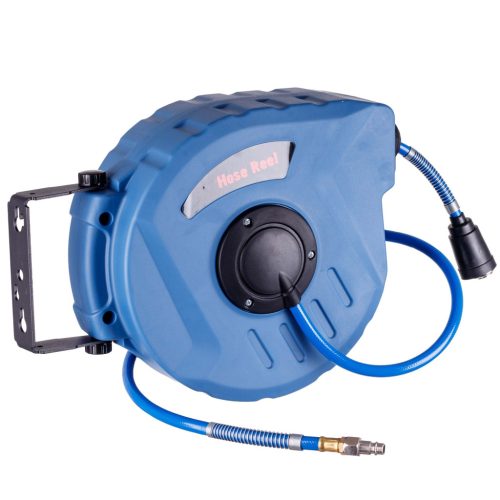 Automata tömlődob pneumatikus alkalmazásokhoz 10 méteres tömlővel, gyorcsatlakozókkal (1 méteres bekötő tömlővel) TC Technic