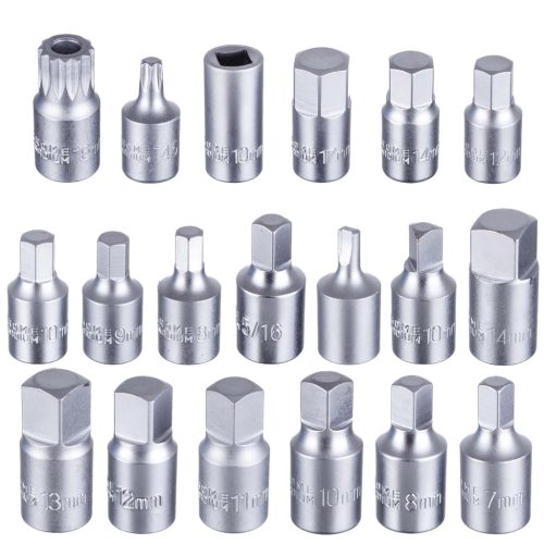 TC Technic 20 részes olajleeresztő csavar kulcskészlet fém dobozban (3/8", Cr-V)