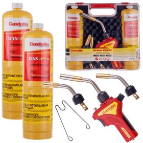   CASTOLIN CTK27 MAPP 360°-os gázforrasztó készlet – Dupla Gázpalackkal, 3 Fúvókával
