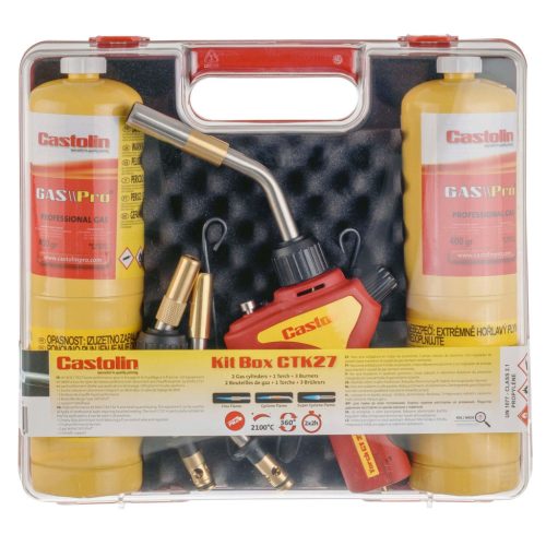 CASTOLIN CTK27 MAPP 360°-os gázforrasztó készlet – Dupla Gázpalackkal, 3 Fúvókával