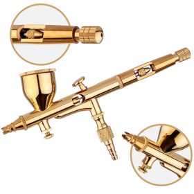   Precíziós Modellező Arany Airbrush 0,2 mm fúvókával, Kettős Működés