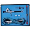 Mini Airbrush modellező készlet festékszóróval, 0.2, 0.3, 0.5 fúvókával és tömlővel TC Technic  AB-130K