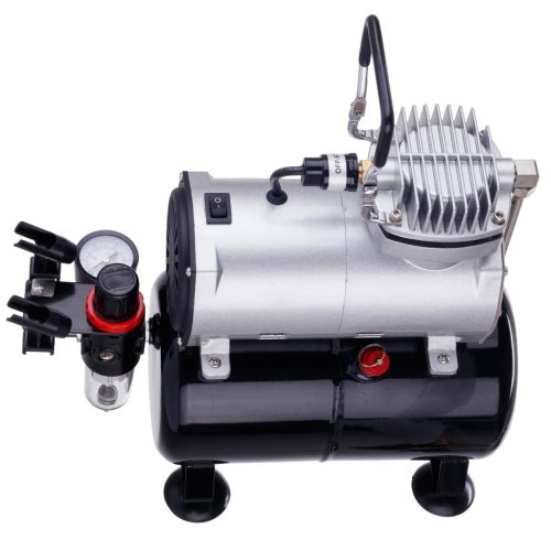 Komplett airbrush készlet 3 literes olajmentes kompresszorral, festékszóróval és festékekkel - TC-20TK