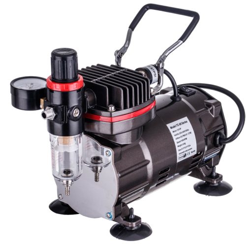 Komplett airbrush készlet kompresszorral hordozó kofferben TC Technic AK-100