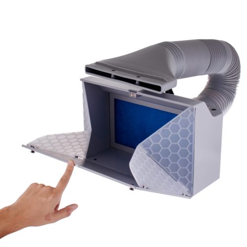 Hordozható airbrush modellező szórófülke, gyorsan összeszerelhető festőkabin