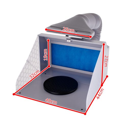 Hordozható airbrush modellező szórófülke, gyorsan összeszerelhető festőkabin