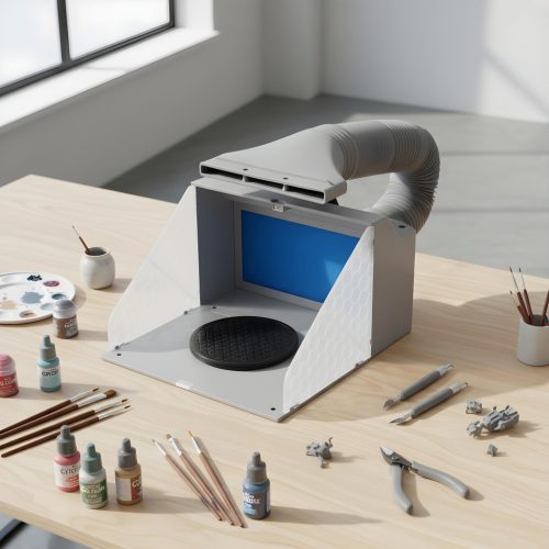 Hordozható airbrush modellező szórófülke, gyorsan összeszerelhető festőkabin