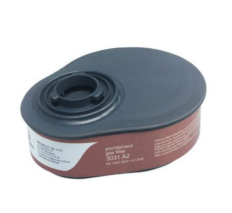 Félmaszk, félálarc fényező munkákhoz SECURA 3100 CHEM szilikon + 2 db  A2 szűrő