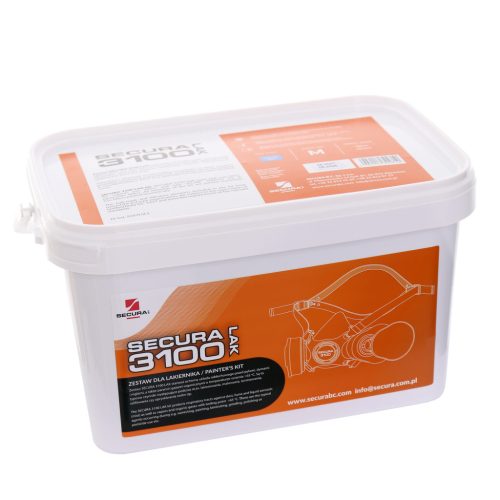 Félmaszk, félálarc fényező munkához SECURA 3100 LAK komplett készlet