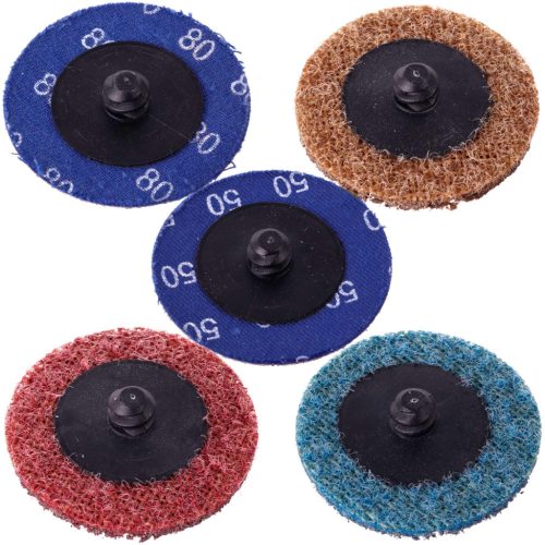 Pneumatikus köszörű és sarokcsíszoló készletben tartozékokkal  50mm 75mm (6 mm-es szárakkal) - TC Technic AT-703432-32K