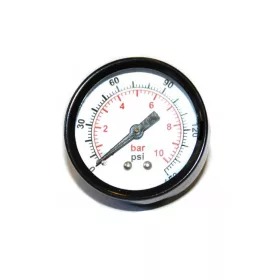   Manométer, nyomásmérő óra 0-10 bar 1/4" hátsó csatlakozással fém ház 50mm átmérő