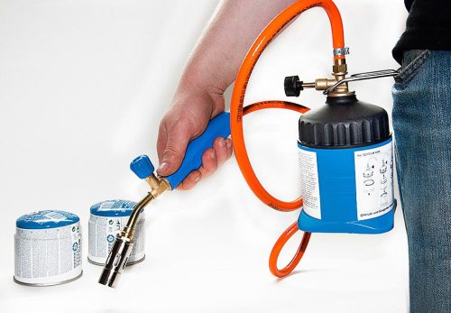 Forrasztólámpa készlet (forrasztómester) 2 gázpatronnal CFH LM3000 52170 