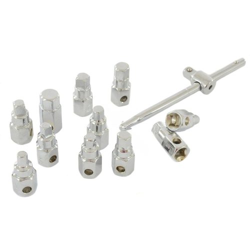 Olajsapka (olajdugó) kulcsok olaj leeresztéshez műanyag kofferben ( 12 darabos) TC Technic LT-A1151