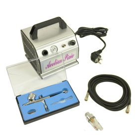  Airbrush készlet kompresszorral és festékszóró pisztollyal (0,3 mm), tömlővel és szűrővel TC Technic AS176K
