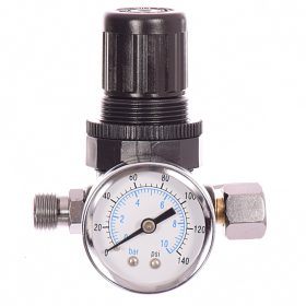   Membrán reduktor (nyomáscsökkentő) manométerrel szórópisztolyokhoz Auarita AR-802