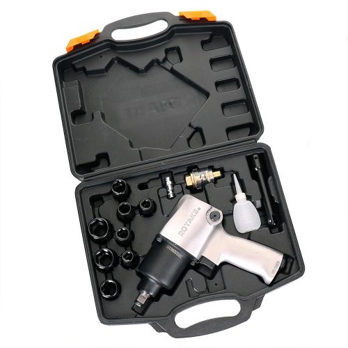 Heavy Duty pneumatikus ütvecsavarozó, csavarkulcs készlet kofferbenrt 1/2" Rotake RT-5268k (700 Nm)