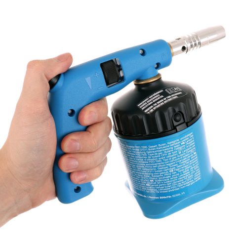Lágyforrasztó pisztoly, forrasztólámpa piezo gyújtással 1 db gázpatronnal CFH PZ5000 52190 
