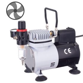   AF18-2 airbrush kompresszor ventilátorral (szépségszalonok, modellezők és tetováló szalonok részére)