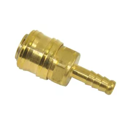   Sárgaréz pneumatikus gyorscsatlakozó aljzat tömlővéggel (8 mm, beépített szeleppel)