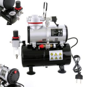   Professzionális airbrush kompresszor 3 literes tartállyal, szűrővel és nyomásmérővel (6 bar) Fengda AS-189