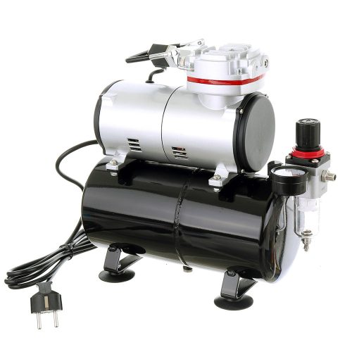 Professzionális airbrush kompresszor 3 literes tartállyal, szűrővel és nyomásmérővel (6 bar) Fengda AS-189