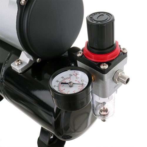 Professzionális airbrush kompresszor 3 literes tartállyal, szűrővel és nyomásmérővel (6 bar) Fengda AS-189