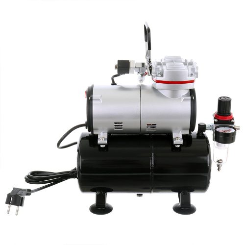 Professzionális airbrush kompresszor 3 literes tartállyal, szűrővel és nyomásmérővel (6 bar) Fengda AS-189