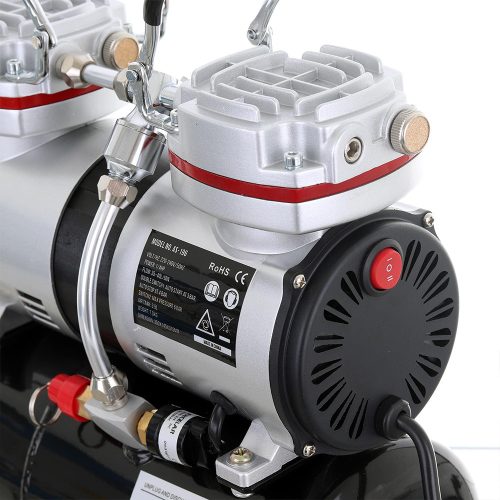 Nagynyomású kétdugattús airbrush kompresszor 40 l/perc TC Technic AS-196