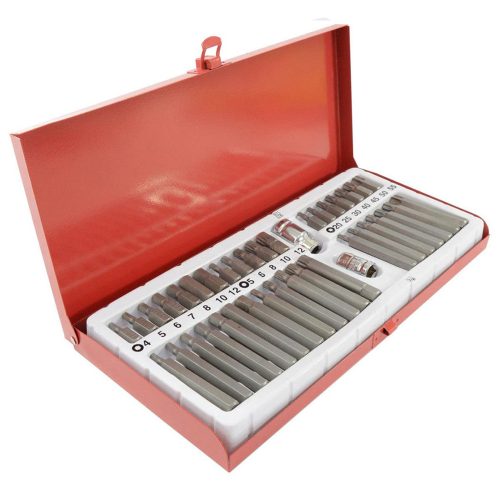 Bitkészlet fém dobozban - hatlapú bitek, torx, spline (41 db) TC Technic LT-A1127-1