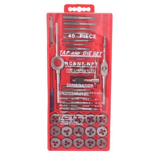 Menetvágók, menetfúrók, menetmetszők, kalibrátorok, 40 darabos készlet - TC Technic SK1894