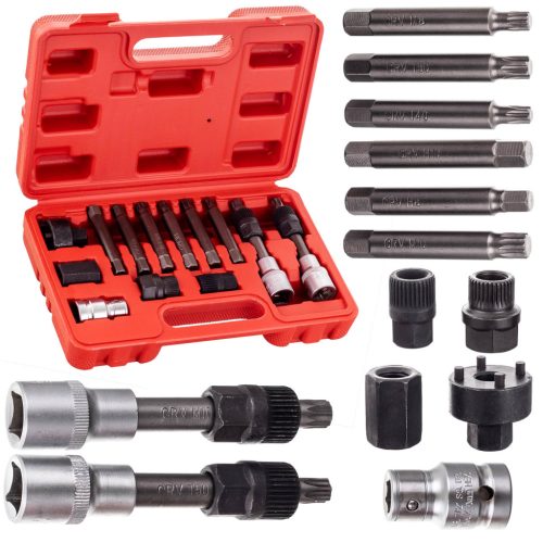Generátor kulcsok készlete műanyag kofferben (13 darabos) TC Technic SK1418