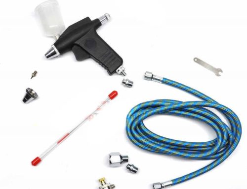 Airbrush pisztoly 0.3, 0.5 mm-es fúvókával + levegő tömlő Fengda BD-105K