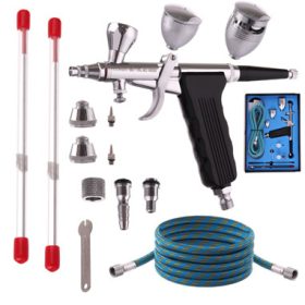   Airbrush festékszóró készlet 3 tartállyal és 3 fúvókával Fengda BD-116C  0.3, 0.5, 0.8 mm