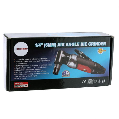 90 fokos pneumatikus sarokcsíszoló kompozit burkolattal, 6 mm-es befogással - TC Technic NST-7034F