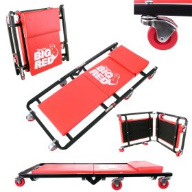   Gurulós aláfekvő kocsi autószereléshez fejtámlával Big Red TR6454A (összecsukható)
