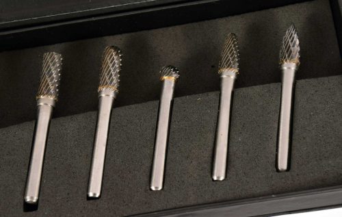 Prémium vídia szármaró készlet fém megmunkáláshoz 6 mm-es szárral (5 darabos) - TC Technic SK2711