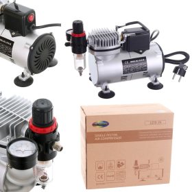   Modellező airbrush kompresszor beépített ventilátorral  Fengda AS18-2S (tetoválóknak és szépségszalonoknak is ajánlott)