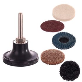   50 mm átmérőjű csiszoló és polírozó tárcsa készlet 6 mm-es szárral (5 db tárcsa + rögzítő fej)  TC Technic SP-53