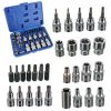 Torx bitek és dugókulcsok készlete műanyag kofferben (30 darabos) TC Technic JC1533