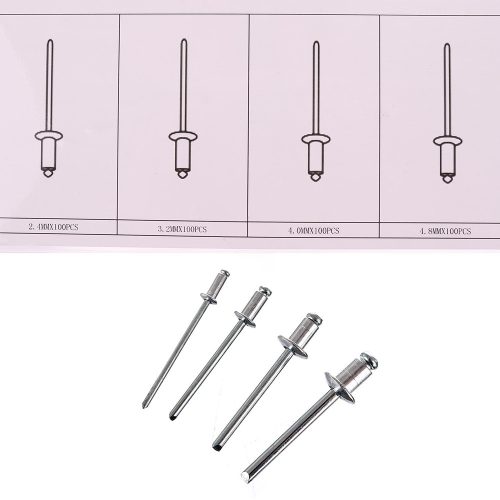 400 darabos alumínium szegecskészlet műanyag tokban TC Technic JC8007